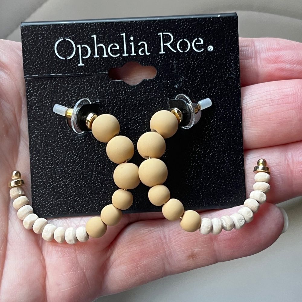 Ophelia Roe Open Hoop Beaded Earrings